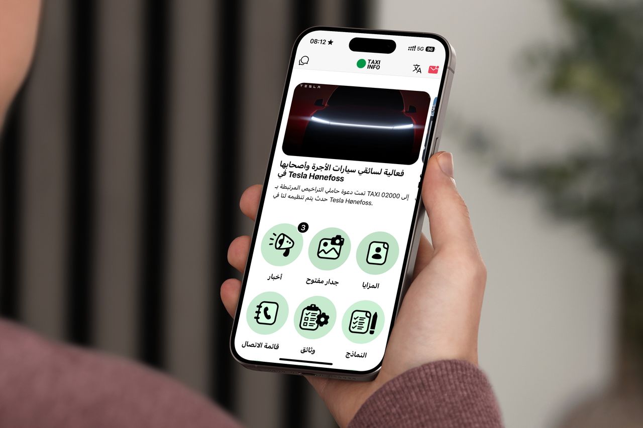 Infohub taxi app oversettelse